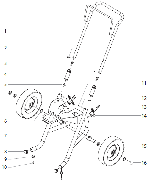 Advantage 1100 Upright Cart Assembly